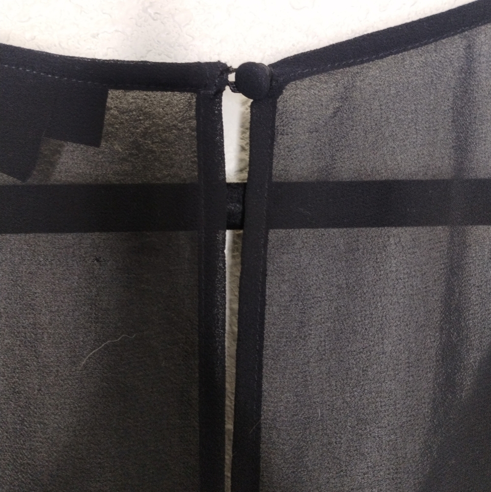 Torrid Black Chiffon Double-Layer Embellished Sle… - image 4